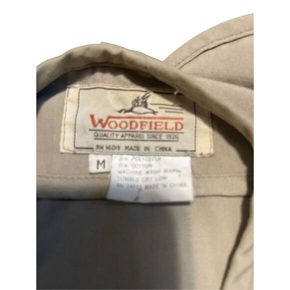 Vintage Woodfield Mens Beige Cargo Pockets Fishing Vest Size Medium - Picture 5 of 9